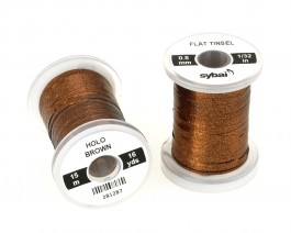 Flat Tinsel, 0.8 mm, Holographic Brown